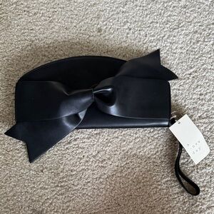 A New Day Black Bow Wristlet